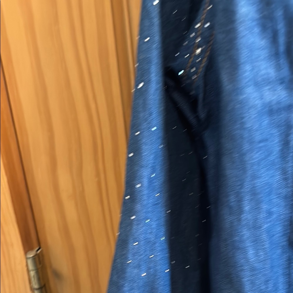 Women's Blue Denim Button Down Shirt - Picture 7 of 14